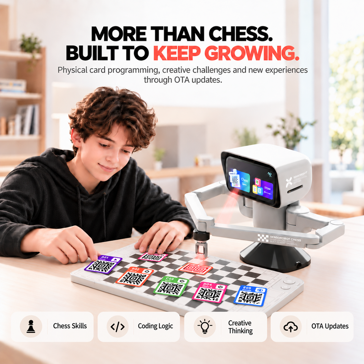 Senserobot chess mini portable chess set