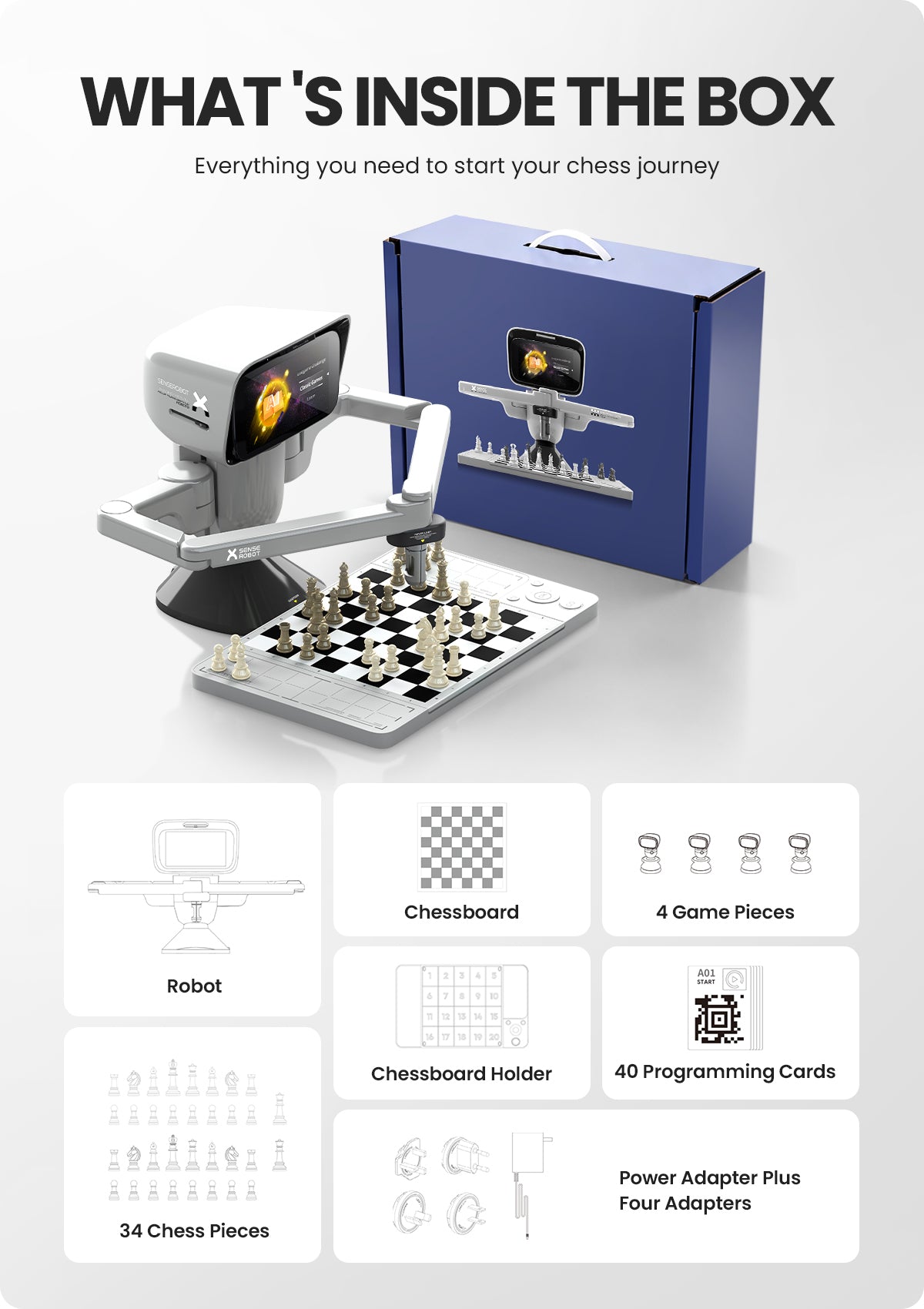 Senserobot chess mini portable chess set