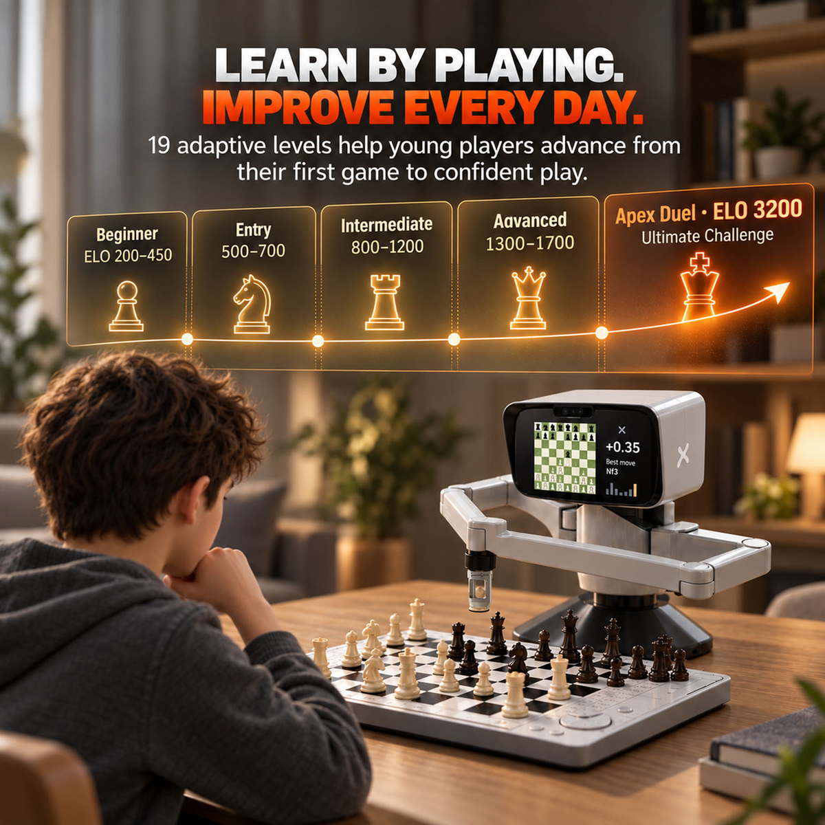 Senserobot chess mini portable chess set