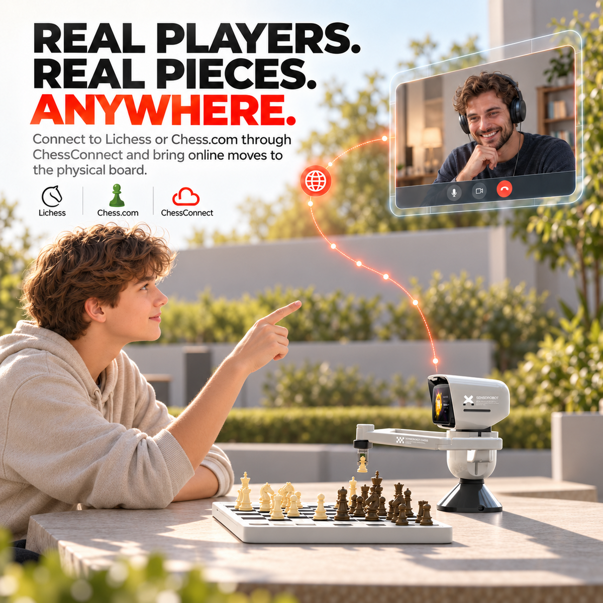 Senserobot chess mini portable chess set
